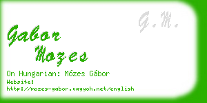 gabor mozes business card