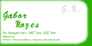 gabor mozes business card